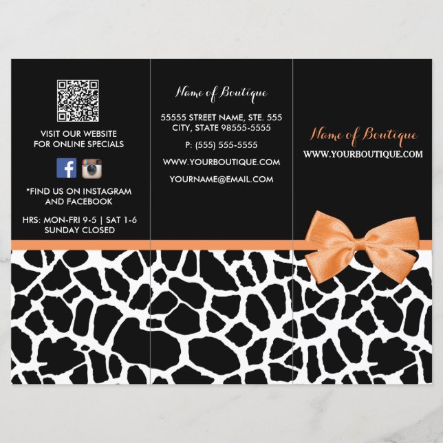 Orange Bow Boutique-varumärke (Framsida)