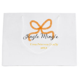 Orange bow jingle Mingle retro boho family namdate