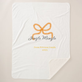 Orange bow jingle Mingle retro boho family namdate