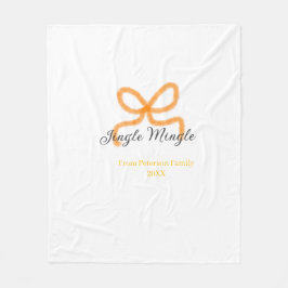 Orange bow jingle Mingle retro boho family namdate Fleecefilt