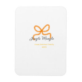 Orange bow jingle Mingle retro boho family namdate Magnet