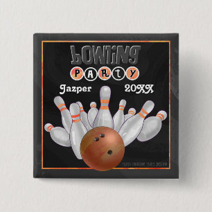 Orange bowlingparty knapp