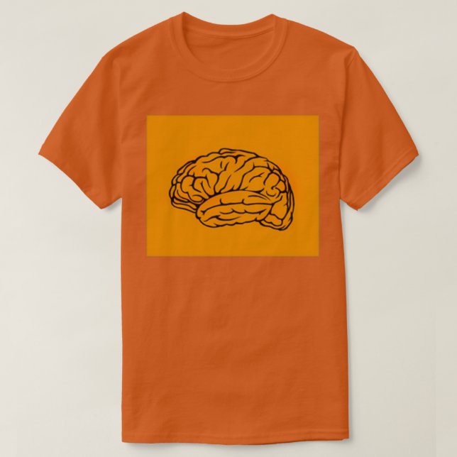 Orange Brain T Shirt (Design framsida)