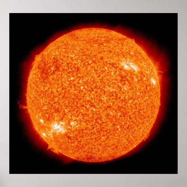 Orange Bränder i Sol Poster (Framsidan)