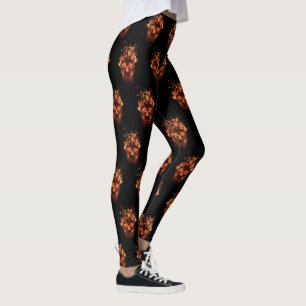 Orange Brandfjäll Leggings