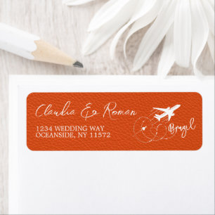 Orange Brasilien Passport Returadress Etikett