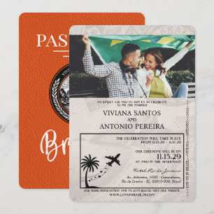 Orange Brasiliens inbjudan till passbröllop