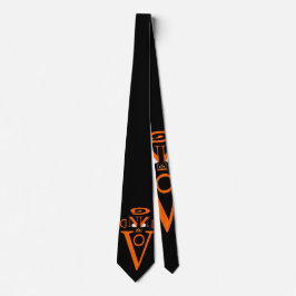 Orange Brev Ansikte Tie Slips