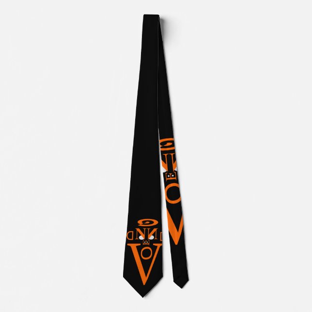 Orange Brev Ansikte Tie Slips (Framsida)