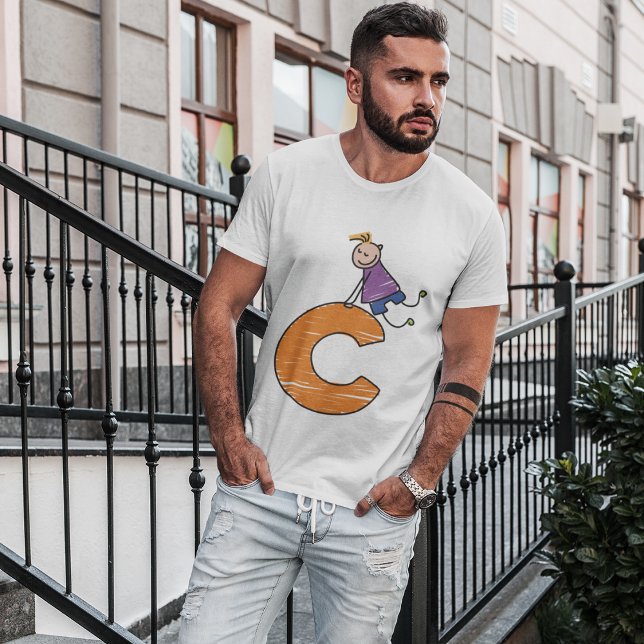 ORANGE BREV C T SHIRT (Skapare uppladdad)