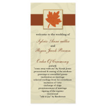 orange bröllop-program