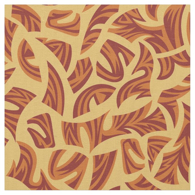 Orange Brown Beige för etnisk stammen Mönster Tyg (Närbild)