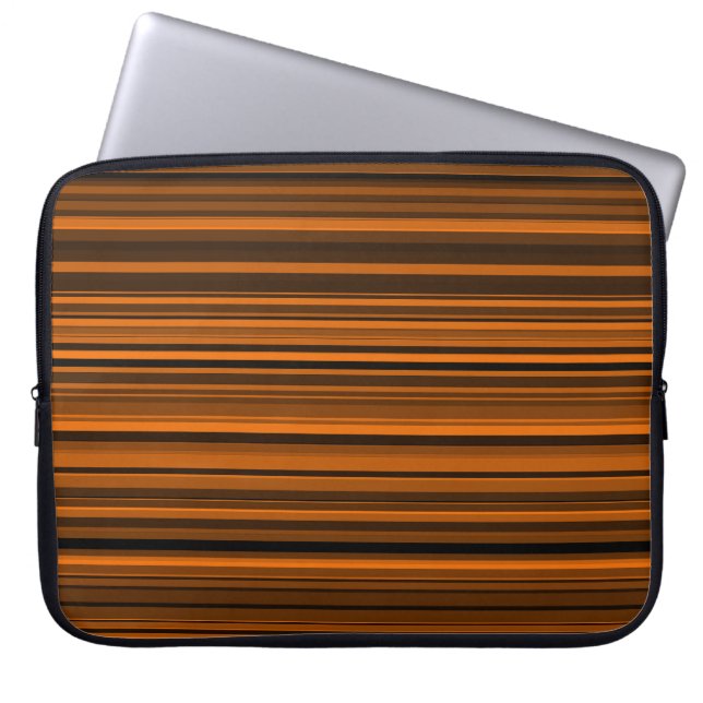 Orange Brown Black Rand Laptop Fodral (Framsidan)