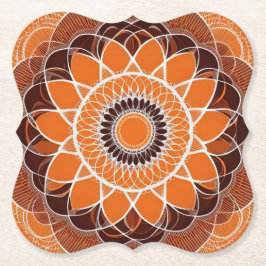 Orange Brown Cream Underlägg Papper