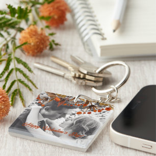 Orange Brown Foliage Valentine Lägg till ditt eget
