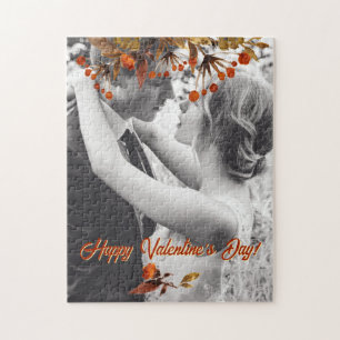 Orange Brown Foliage Valentine Lägg till ditt eget Pussel