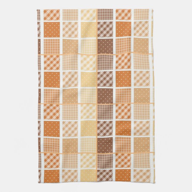 Orange Brown Kitchen Hand Towel Kökshandduk (Vertikal)