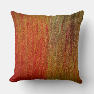 Orange Brown Leather #2 Kudde