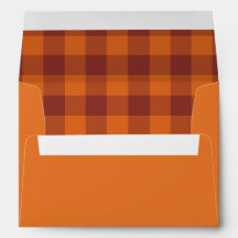 Orange Brown Plaid Checker Pattern