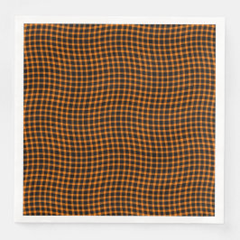 Orange Brown Plaid Checker Seamless Pattern Pappersservett