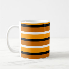 Orange Brown Rand Mönster Design Kaffemugg