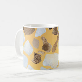 Orange Brown Terrazzo Mönster Kaffemugg