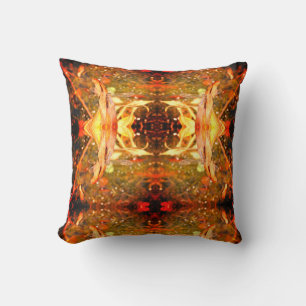 Orange brun gult Pillow Dronfly, grönt ögon Kudde