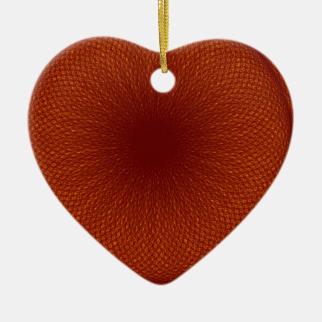 orange brun kalk julgransprydnad keramik (Framsidan)