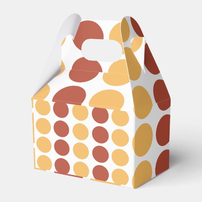 Orange Brun Polka Dot Prickig Mönster  Presentaskar (Framsidan Sidan)