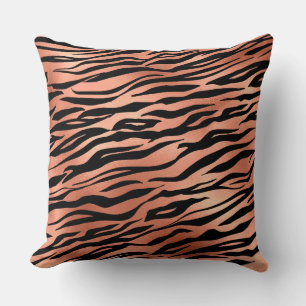 Orange/brun tigerformare Reversible Pillow Kudde