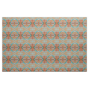 Orange Brun turkos Blue Eclectic Ethnic look Tyg
