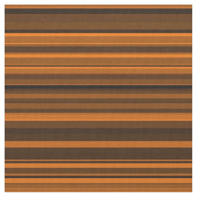 Orange Bruna Ränder Tyg (Närbild)