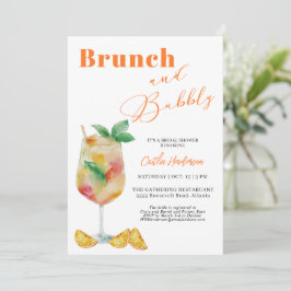 Orange Brunch och Möhippan BubLY Champagne Inbjudningar