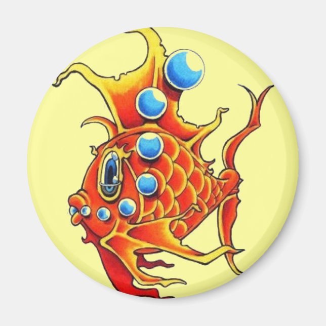 orange bubbelmagnet magnet (Framsidan)