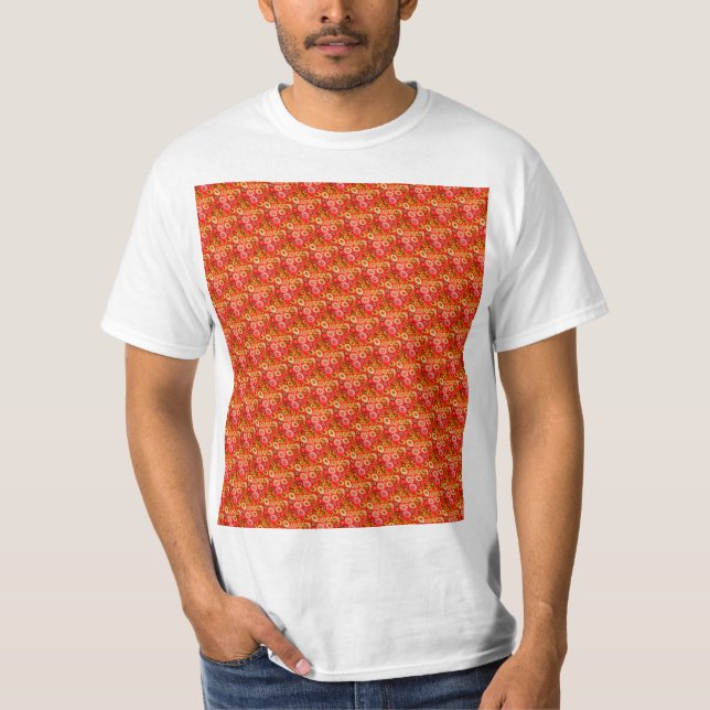 Orange bubbla mönster t shirt (Framsida)