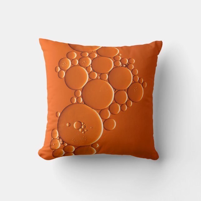 Orange bubbles art kudde (Framsida)