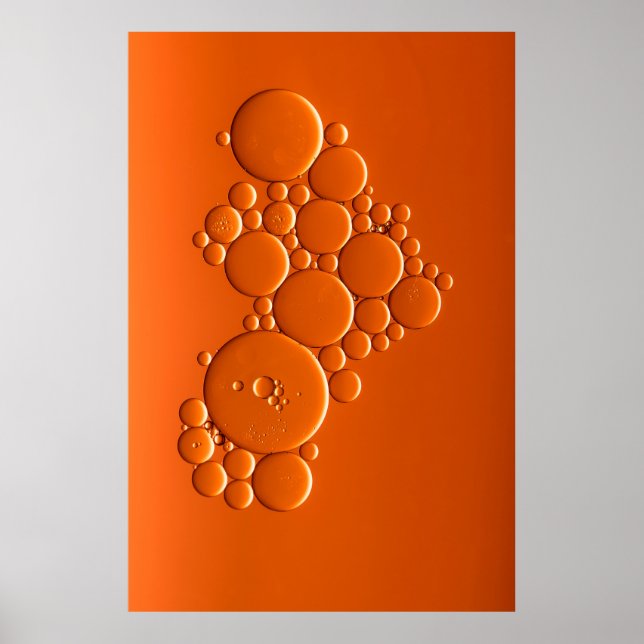 Orange bubbles art poster (Framsidan)