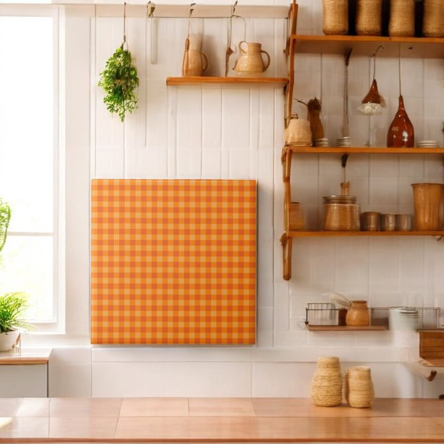 Orange Buffalo Play Helgdag Kakelplatta (Skapare uppladdad)