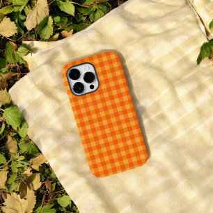 Orange Buffalo-rutig telefonfodral för rolig prese