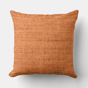 Orange Burlap Linen Rustic Jute Kudde