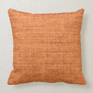 Orange Burlap Rustik Linen Kudde