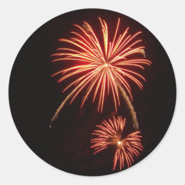 Orange Burst Runt Klistermärke