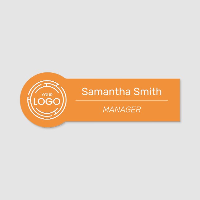 Orange Business Logotyp Employee Namnbricka (Framsida)