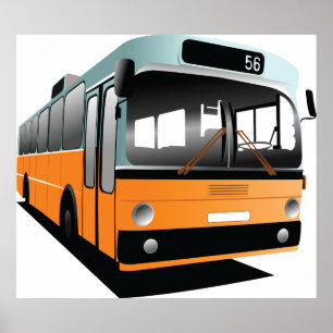 Orange Buss Poster