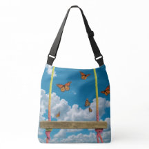 Orange Butterflies i Dreamy blå himmel