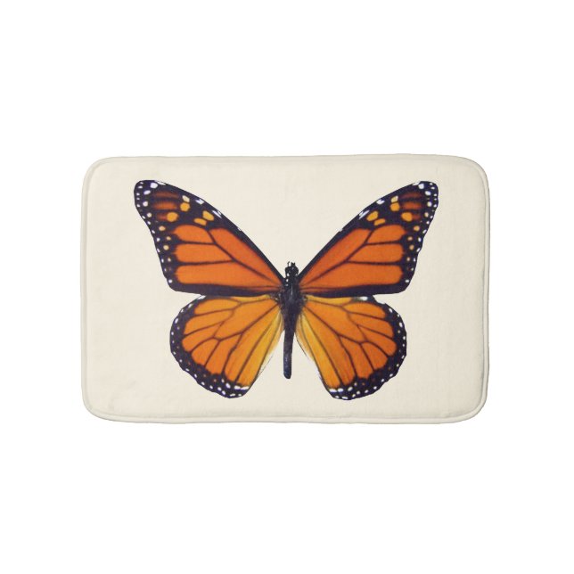 Orange Butterfly Bath Mat Badrumsmatta (Framsidan)