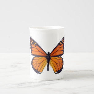 Orange Butterfly Bone China Mugg Benporslin Mugg
