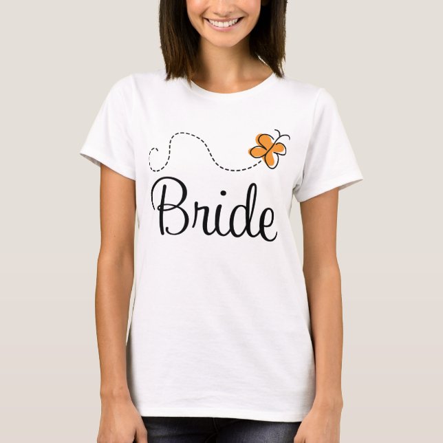 Orange Butterfly Bride Tee (Framsida)
