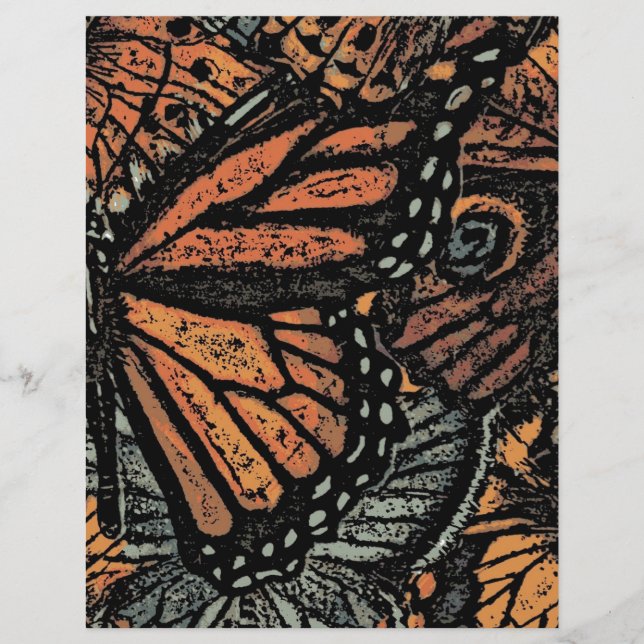 Orange Butterfly fantasy abstrakt art (Framsida)
