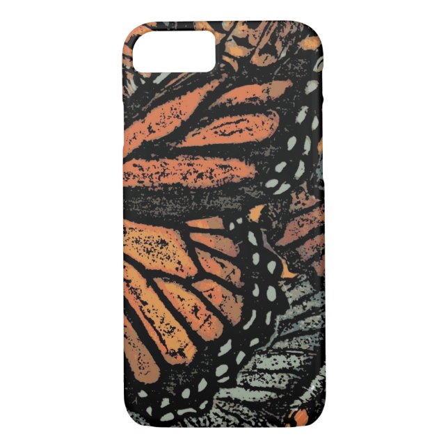 Orange Butterfly fantasy abstrakt art Case-Mate iPhone Skal (Baksida)